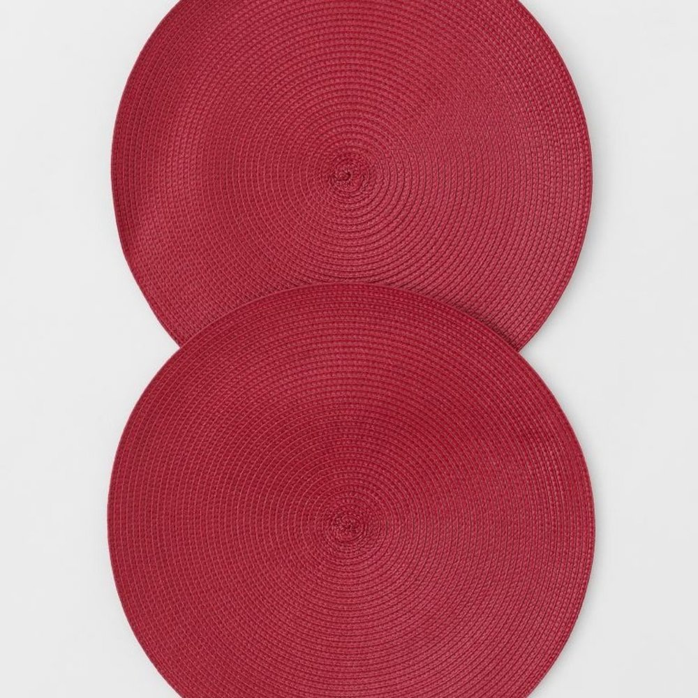 H&M 2-pack Round Red Placemats